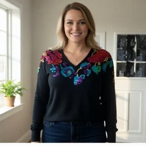 Colorful Sequin Sweater